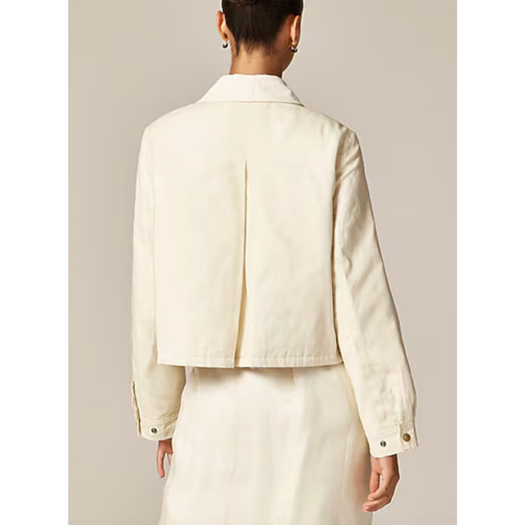 J.CREW, Ivory Cropped Barn Jacket, MSRP $228, NWT - Picture 3 of 15